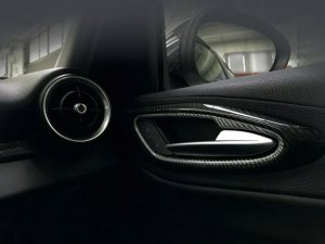 Alfa Romeo Giulia Interior Door Handle Surround Trim Set - Carbon Fiber - White Candy Alfa Romeo Giulia Interior Door Handle Surround Trim Set - Carbon Fiber - White Candy